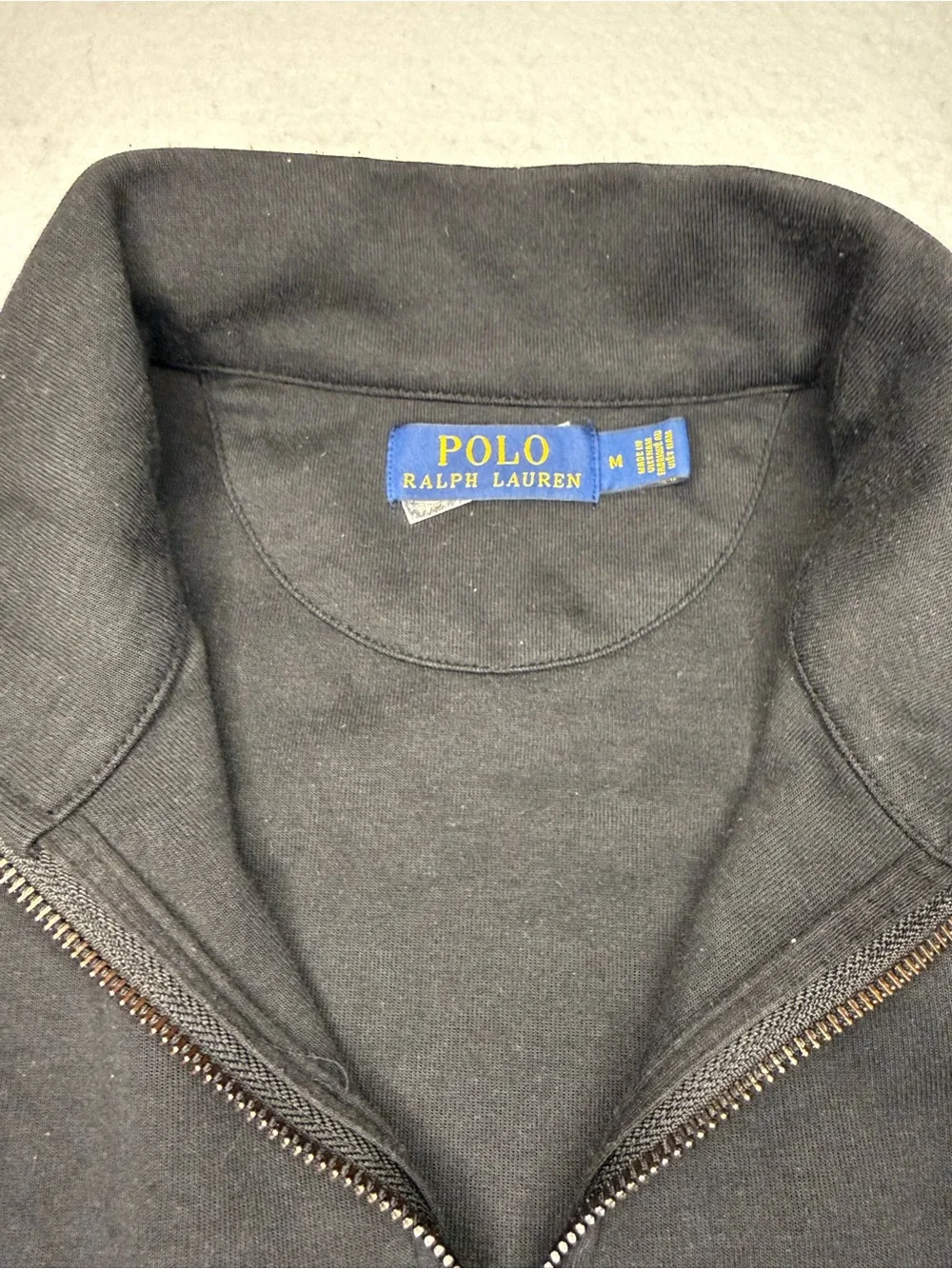 Ralph Lauren Black Quarter-Zip Men's Sweater